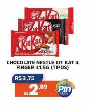 Pinheiro Supermercado Chocolate Nestlé Kit Kat 4 Fingers oferta