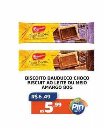 Pinheiro Supermercado Biscoito Bauducco Choco Biscuit Ao Leite Ou Meio Amargo oferta