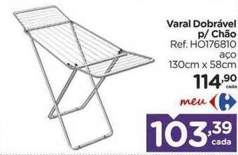 Carrefour Varal Dobrável P Chão oferta