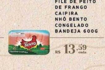 Empório Bahamas File De Peito De Frango Caipira Nhô Bento Congelado Bandeja oferta