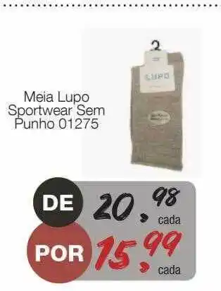 Meia Lupo Sportwear Sem Punho 01275