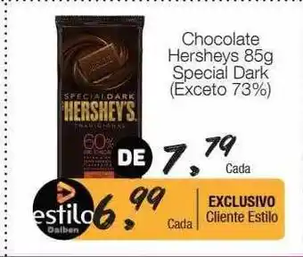 Supermercado Dalben Chocolate Hersheys Special Dark Exceto 73% oferta