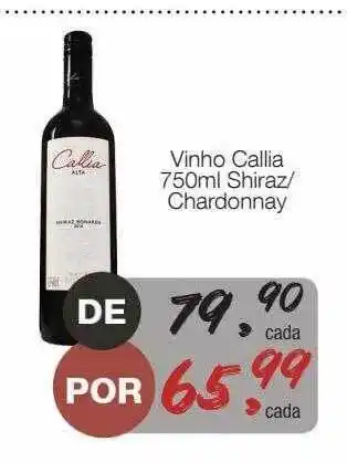 Supermercado Dalben Vinho Callia Shiraz-chardonnay oferta