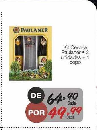 Supermercado Dalben Kit Cerveja Paulaner 2 + 1 Copo oferta