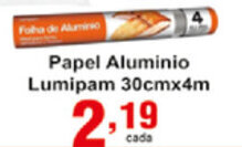 Rossi Supermercado Papel Aluminio Lumipam 30cmx4m oferta