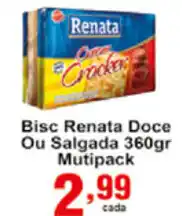Rossi Supermercado Bisc Renata Doce ou Salgada 360g Multipack oferta