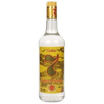 Aguardente 7 campos de piracicaba vidro 970ml