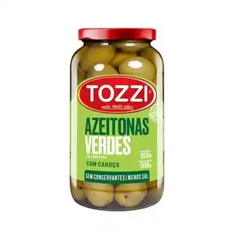 Cocipa Azeitonas verdes c/ caroço tozzi 820g oferta