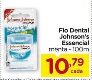 Fio Dental Johnsons Essencial Menta 100mts