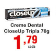 Rossi Supermercado Creme Dental CloseUp Tripla 70g oferta