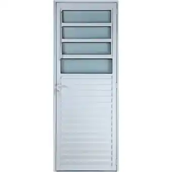 Leroy Merlin Porta de alumínio basculante 2,10 x 0,70 direita vidro mini boreal linha all soft cor branco oferta