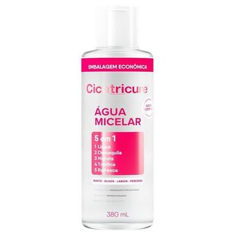 Cicatricure água micelar limpeza eficaz, demaquila, hidrata, tonifica e refresca, 380ml