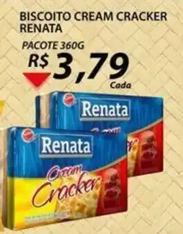 Assaí Atacadista Biscoito Cream Cracker Renata 360g oferta