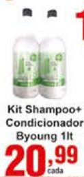 Rossi Supermercado Kit Shampoo + Condicionador Byoung 1L oferta