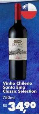 Big Box Vinho Chileno Santa Ema Classic Selection oferta