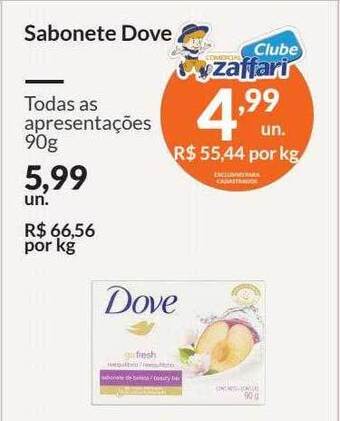 Zaffari Sabonete Dove oferta