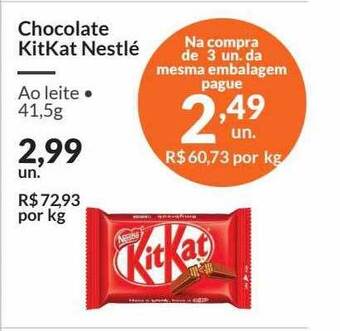 Chocolate Kitkat Nestlé