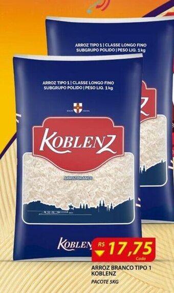 Assaí Atacadista Arroz Branco tipo 1 Koblenz 5kg oferta