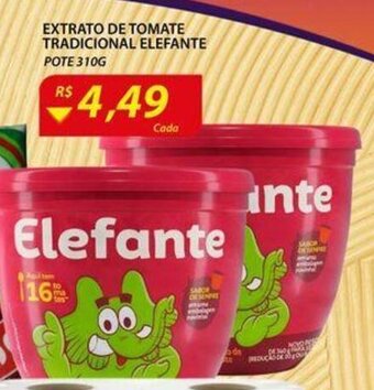 Assaí Atacadista extrato De tomate Tradicional Elefante 310g oferta