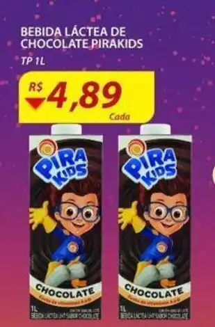 Assaí Atacadista Bebida Lactea de Chocolate Pirakids 1L oferta