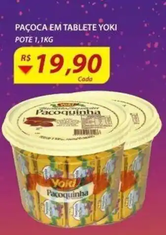 Assaí Atacadista Pacoca em Tablete Yoki 1kg oferta