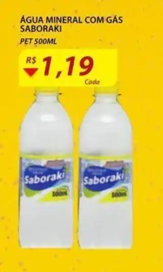 Assaí Atacadista Agua MIneral com gas Saboraki 500ml oferta