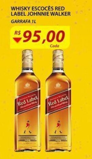 Assaí Atacadista Whisky Escoces Red Label Johnnie Walker 1L oferta