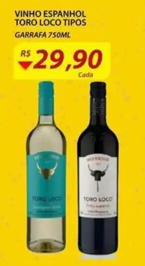 Assaí Atacadista Vinho Espanhol Toro Loco Tipos oferta