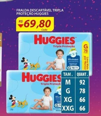 Assaí Atacadista Fralda Descartavel Tripla protecao Huggies oferta