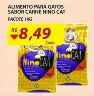 Assaí Atacadista Alimento Para Gatos Sabor carne Nino Cat 1kg oferta
