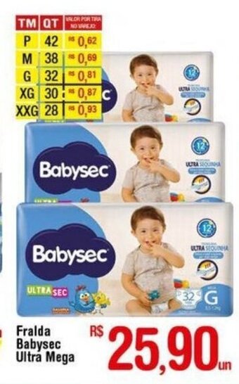 Fort Atacadista Fralda BabySec Ultra Mega oferta