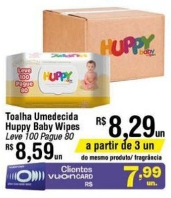 Fort Atacadista Toalha umedecida Huppy Baby Wipes oferta