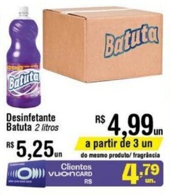 Fort Atacadista Desinfetante Batuta 2L oferta