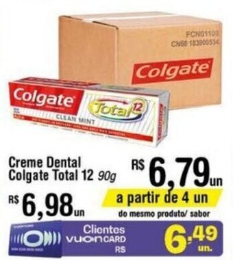 Fort Atacadista Creme Dental Colgate Total 12 90g oferta