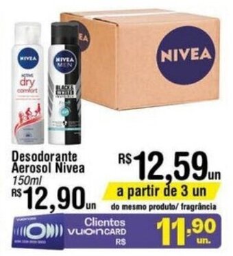 Fort Atacadista Desodorante Aerosol Nivea 150ml oferta