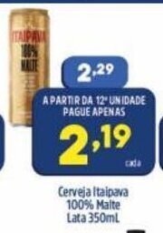 Arena Atacado Cerveja Itaipava 100% Malte lata 350ml oferta
