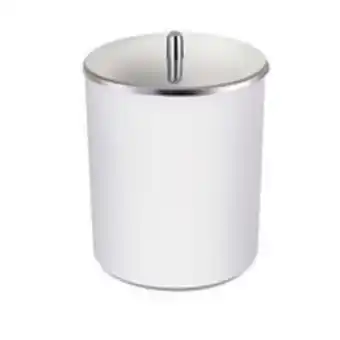 Telhanorte Lixeira 5 litros com tampa inox 5084 branca arthi oferta