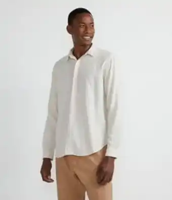Camisa manga longa em viscolinho sem estampa