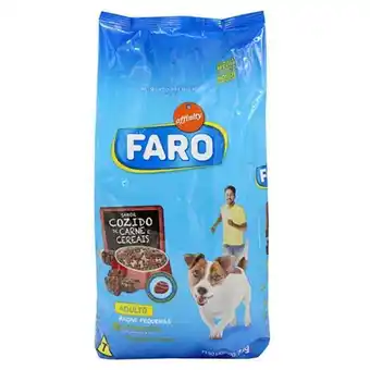 Ração para cães adultos faro carne cereais embalagem 7kg