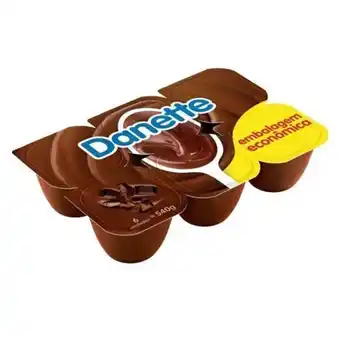Sobremesa láctea chocolate ao leite danette 540g com 6un