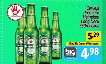 Supermercados Big Compra Cerveja Premium Heineken Long Neck oferta