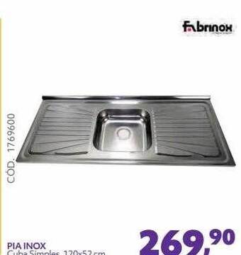 Telhanorte Fabrinox Pia Inox oferta