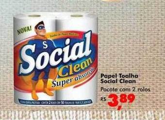 Papel Toalha Social Clean