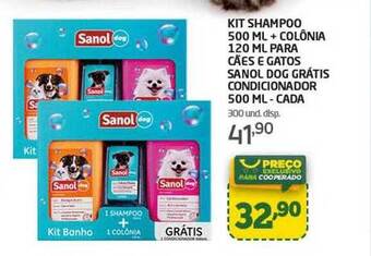 Cooper Kit Shampoo + Colônia Para Cães E Gatos Sanol Dog Grátis Condicionador - Cada oferta
