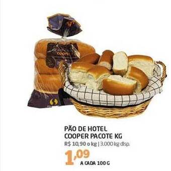 Cooper Pão De Hotel Cooper Pacote Kg oferta
