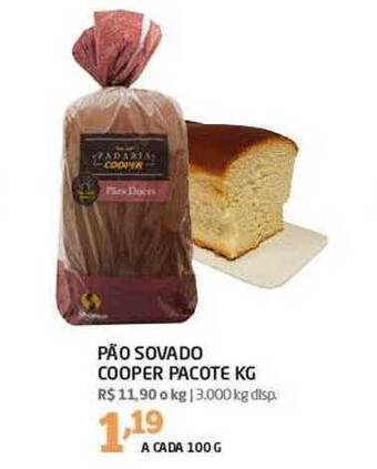 Cooper Pão Sovado Cooper Pacote Kg oferta