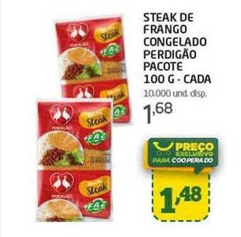 Cooper Steak De Frango Congelado Perdigão Pacote - Cada oferta