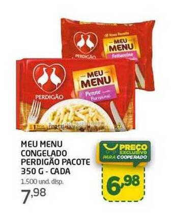 Cooper Meu Menu Congelado Perdigão Pacote - Cada oferta