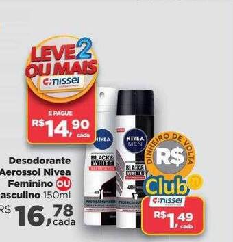 Farmácias Nissei Desodorante Aerossol Nivea Feminino Ou Masculino oferta