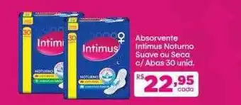 Farmácias Nissei Absorvente Intimus Noturno Suave Ou Seca C Abas oferta